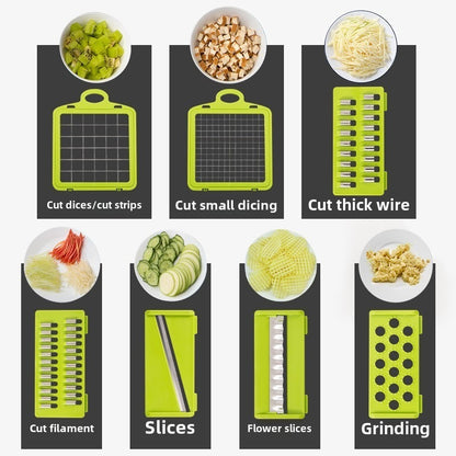 7-in-1 Multi-Function Vegetable Chopper & Slicer Effortless Cutting & Meal Prep