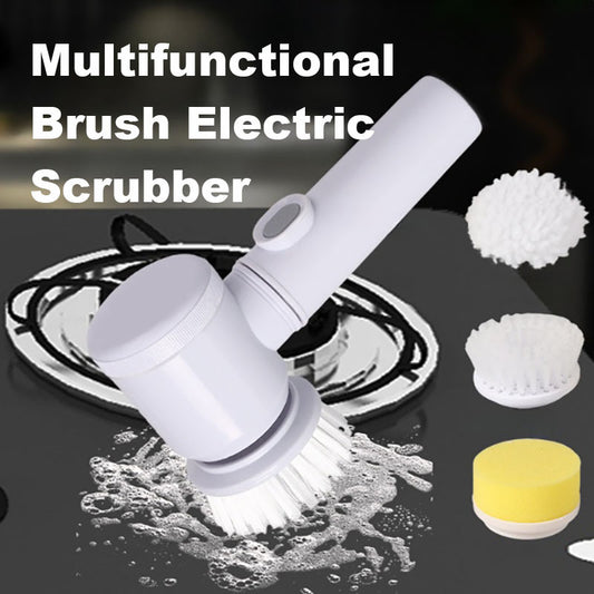 Electric Cleaning Brush Rechargeable Handheld Scrubber for Kitchen & Bathroom