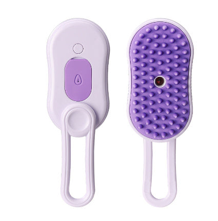 3-in-1 Electric Steam Pet Brush Groom, Massage & De-Shed Effortlessly